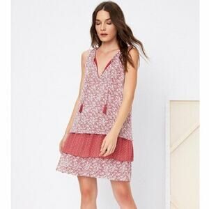 Tularosa Women's Brady Dress Boho Layered Print Sleeveless Small S